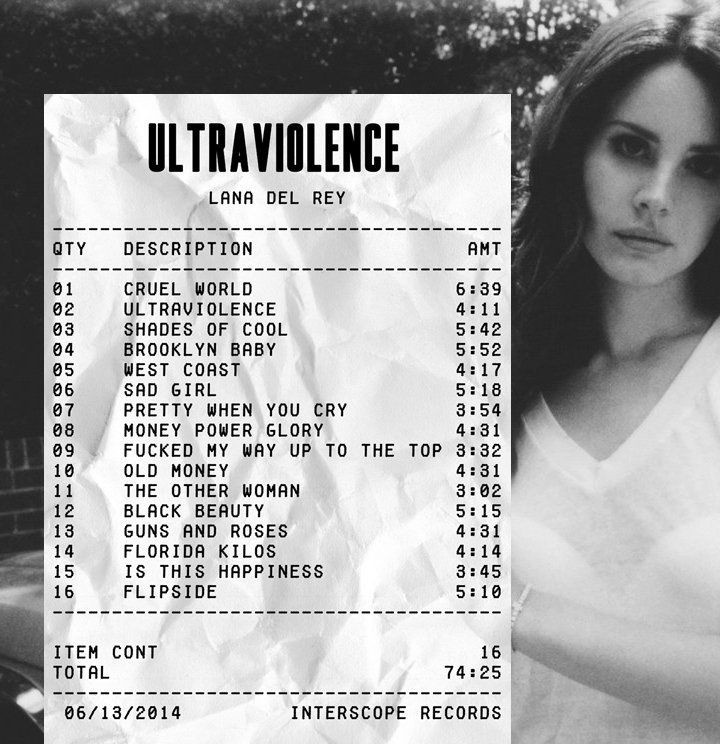 your top 3 fav tracks from ultraviolence, GO.
