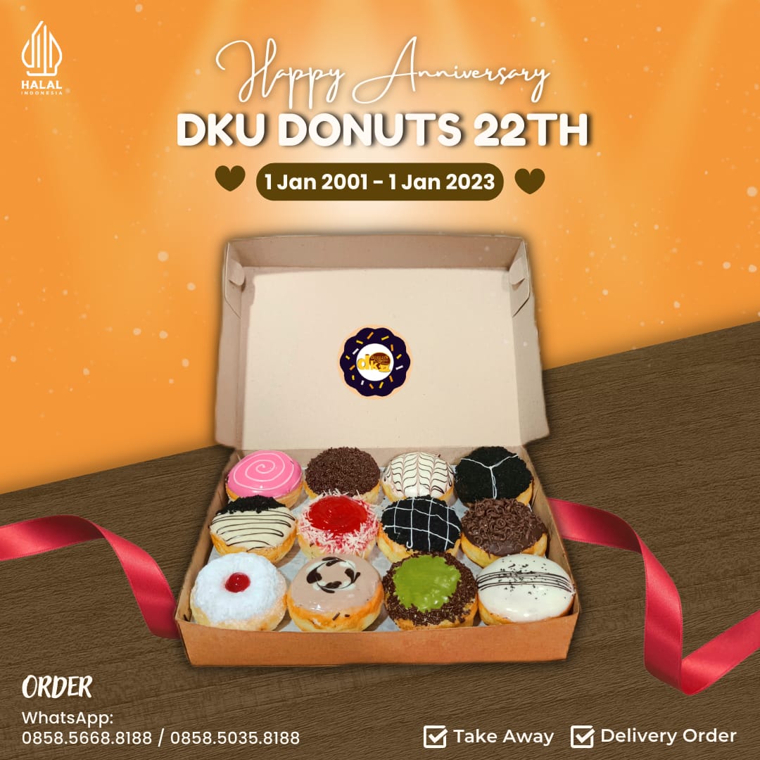Dkudonuts_Jbg's tweet photo. Happy Anniversary DKU Donuts Indonesia @dkudonuts 22th ~ 1 Januari 2001 - 1 Januari 2023: Jombang, Jember, Banyuwangi, Situbondo, Sidoarjo, Surabaya, Madiun, Kediri, Jawa Timur, Nash Donuts and Bakery Penang Malaysia 🍩🥯🎂 

Info Franchise Donat DKU WA: 
https://t.co/jxLOIlHUWi https://t.co/9RBtoHRkDC