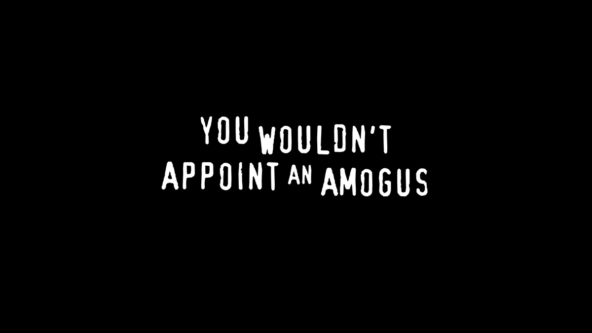 YOU WOULDN'T APPOINT AN AMOGUS