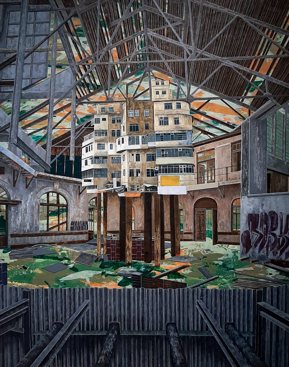 gizemcesmeci's tweet photo. 2022 den kalanlar #toback
#artwork :There’s No Space, 2022 | Acrylic and oil on canvas | 72 x 93 cm. #EnterArtFair https://t.co/GiBYOBgKOP