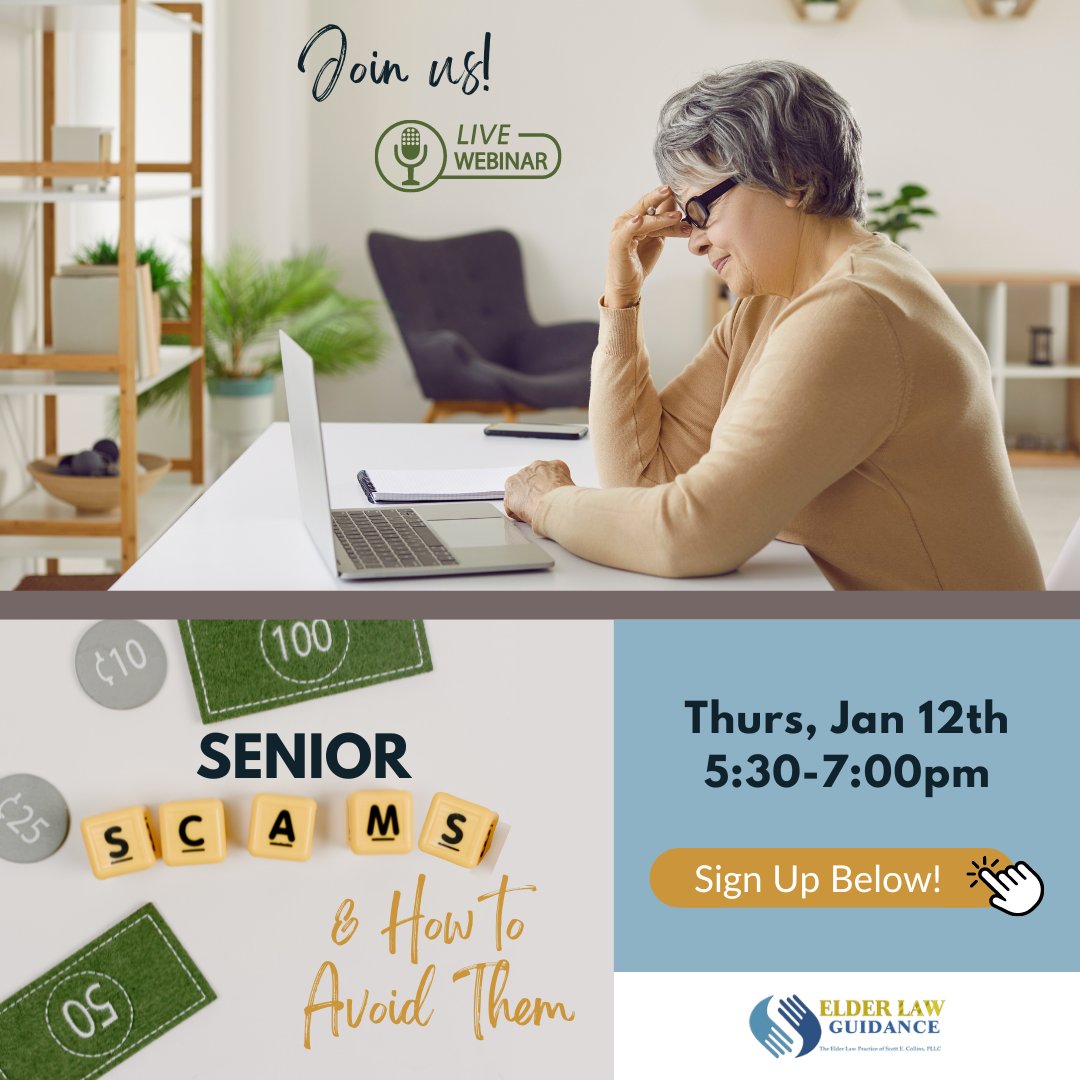 Are you a senior who is sick and tired of people trying to scam you out of your hard-earned money? Join us for this FREE live webinar. . . . #richmondlawyer #kylawyer #madisonlawyer #elderlawyerrichmond #elderlawyer #lawyer #elderlawlegaladvice #elderlaw #elderabuse #seniorscams