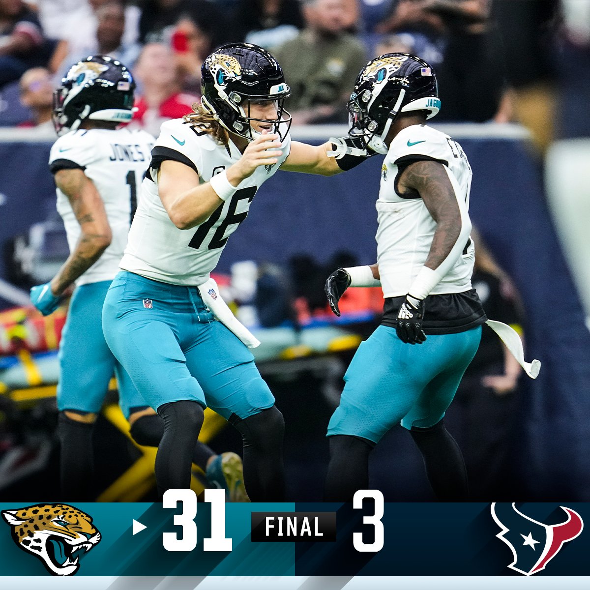 FINAL: @Jaguars dominate in Houston! #JAXvsHOU