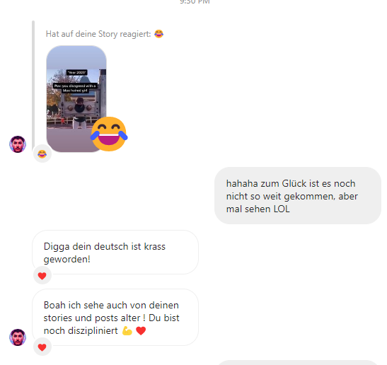 Zephyyyy's tweet photo. at this point compliments shouldn't really mean much because i'm going for second nature but i remember writing this same person this time last year and how little i could say or write in german. it's nice when people notice your progress when you can't #roadtoC1 https://t.co/tWCpMJtLP0