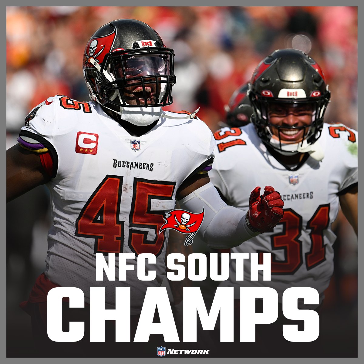 nflnetwork's tweet photo. The @Buccaneers take the NFC South! https://t.co/cFmNRNy4de