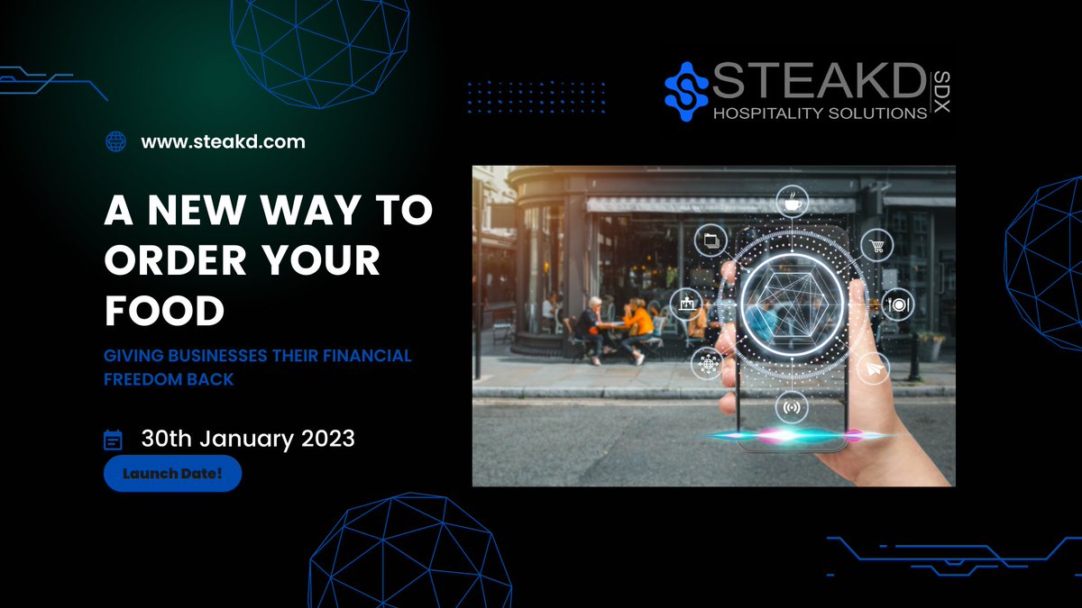 steakdtx's tweet photo. At Steakd we will be using web3 and blockchain technology to build a better food ordering system that allows businesses control of their finances again giving them instant cash flow and more stability as well as lowering fees considerably. 
#Steakd #SDX #crypto #BNB #Binance https://t.co/DHmIYoh8j7