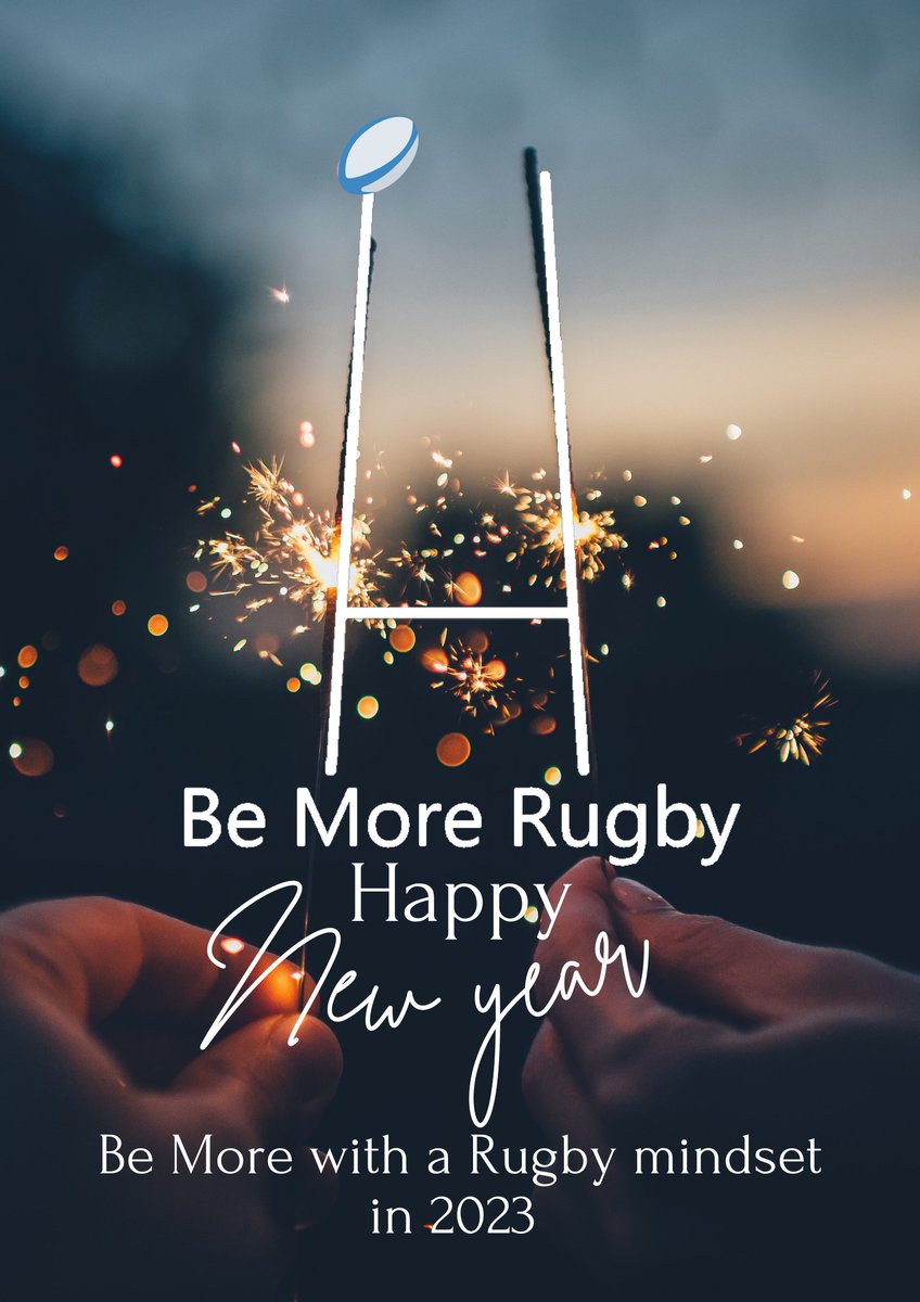 Forget New Years Resolutions. 
Instead set: 
Positive Goals 
Regular progress reviews 
Realistic Timeframes 
And Be More with a Rugby mindset in 2023 🏉