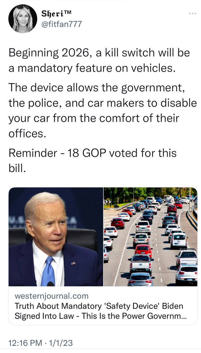 SamETyree's tweet image. They will shut your car down just like they did the people who supported the truckers in Canada.  Wake up folks.