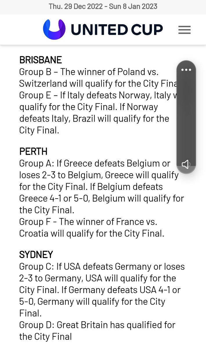Today's <a href="/UnitedCupTennis/">United Cup</a> City Final qualification scenarios. Full version at unitedcup.com/en/score-centr…