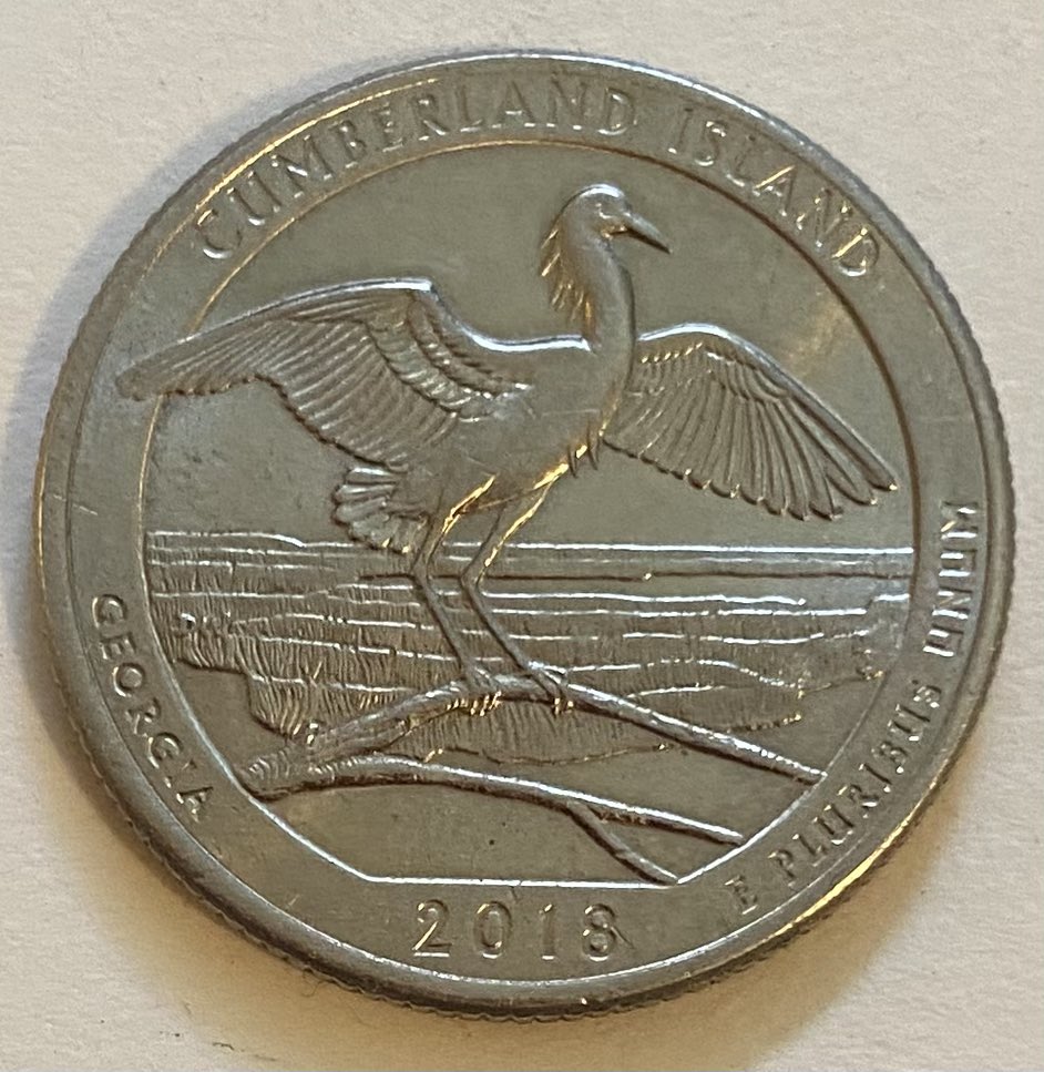 noDonnano4546's tweet image. #errorcoins, #minterrorcoins, D-2018 Cumberland Island US Quarter.