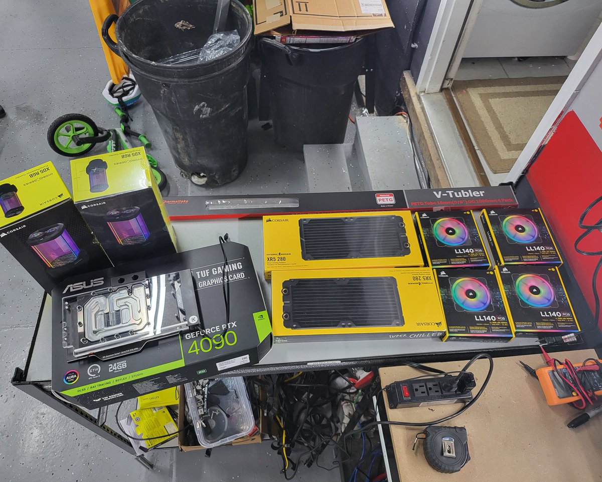 Getting everything setup to build my new dual water loop custom moded wall mounted pc! Really nervous about cracking open my $2000 4090 but no other way around it. Let's gooo!

#rtx4090 #TwitchAffilate #streamer #gamer #SmallStreamersConnect