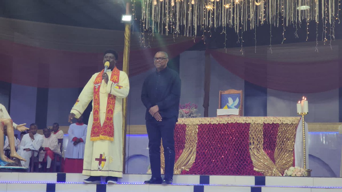 PeterObi's tweet photo. Yesterday, I attended the New Year crossover service at Adoration Ministry Uke, Anambra State. May God hear our prayers for our nation and for ourselves. -PO https://t.co/SjrqbcDBQu