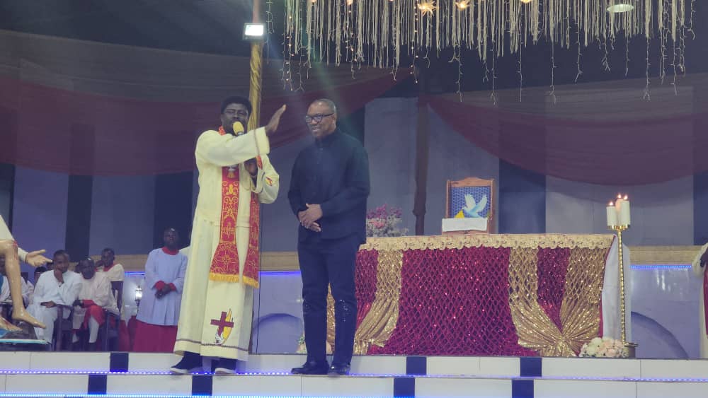PeterObi's tweet photo. Yesterday, I attended the New Year crossover service at Adoration Ministry Uke, Anambra State. May God hear our prayers for our nation and for ourselves. -PO https://t.co/SjrqbcDBQu