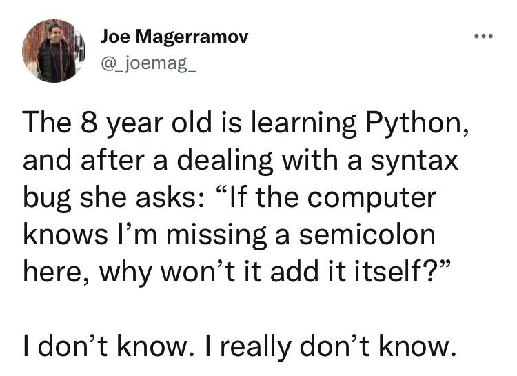ComedyCoding's tweet image. #programming #code #programmer #coding #javascript #python #java #programmers #php #development #webdevelopment #meme #funny #linux #developer #tech #computerscience #programmingmemes #computer #programmerhumor