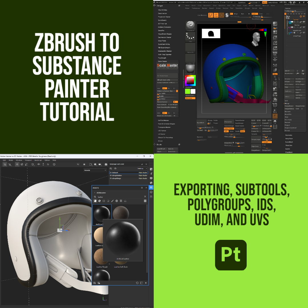 get polypaint zbrush to substance painter