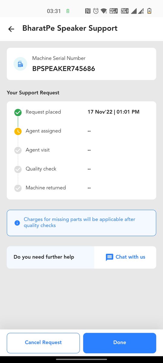 yours_danny's tweet photo. @bharatpeindia  No change in status even after 40+ days. All the details are in Chat history, please read the chat before asking me for details again. https://t.co/JFN0tDQQax