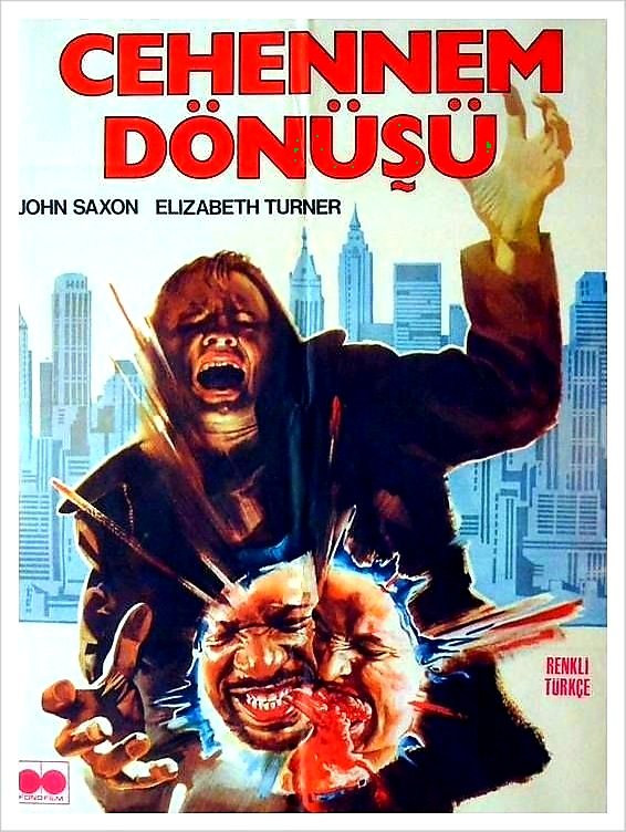 Turkish movie poster for #CannibalApocalypse (1980 - Dir. #AntonioMargheriti) #JohnSaxon #GiovanniLombardoRadice #ElizabethTurner