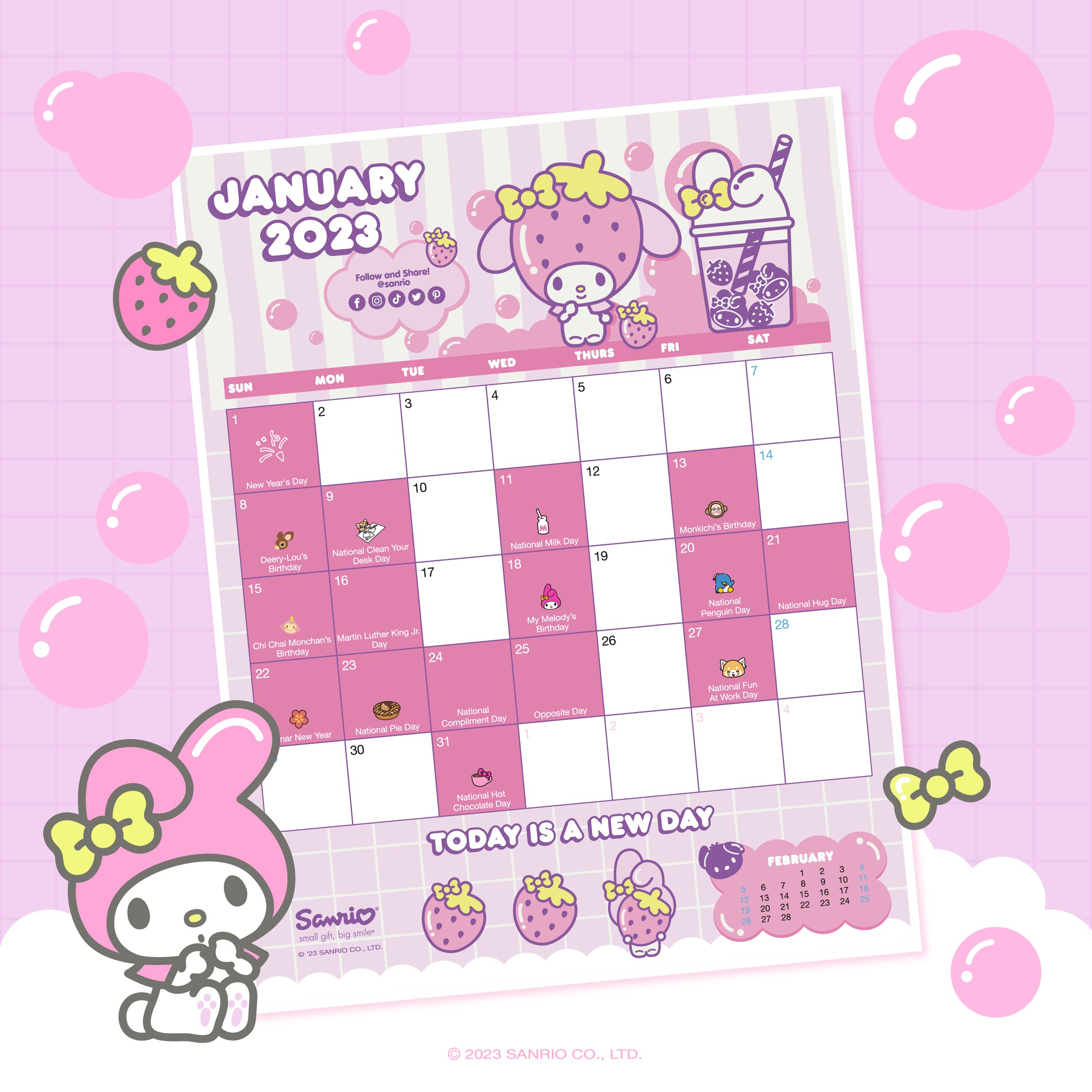 Sanrio on Twitter "Say hello to a new month with MyMelody 🗓💕 Download