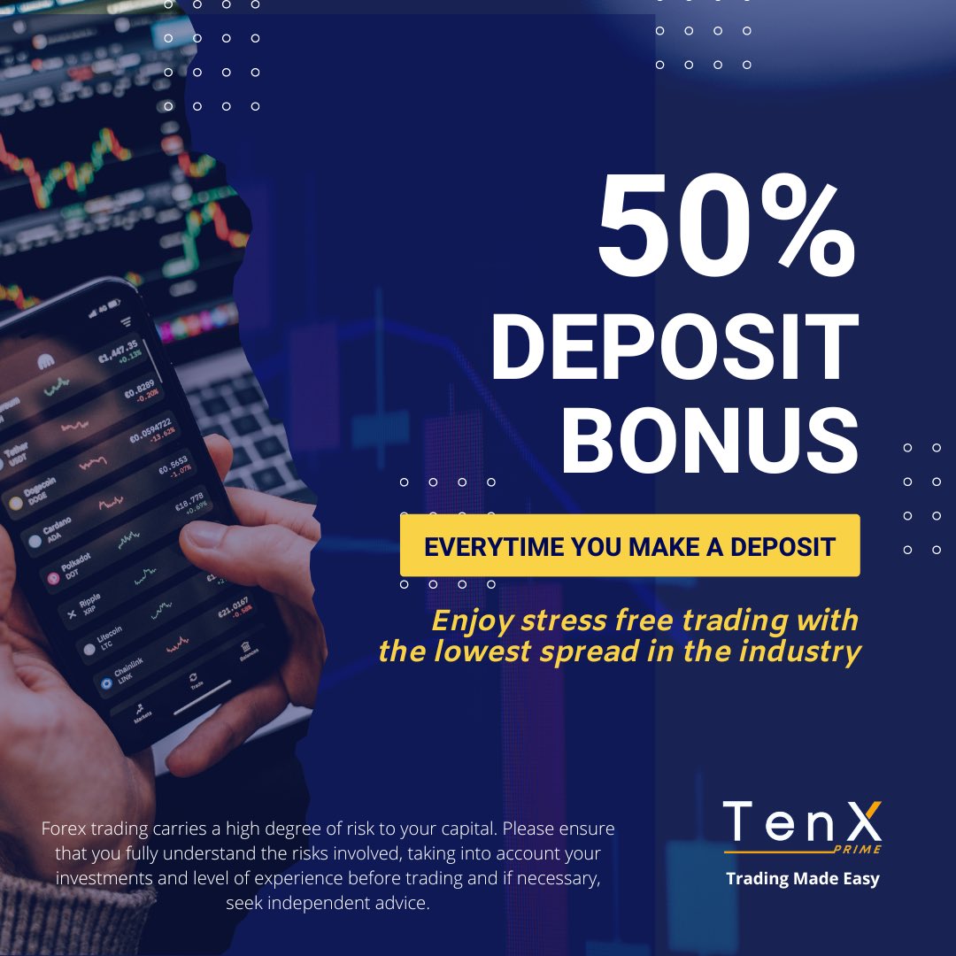 tenxprimeglobal's tweet photo. Execute your next trade with us at TenX Prime & enjoy stress free trading right away.
#TenXPrime #promo #tenshare #tradingtips #tradingmadeeasy #TenTimes #10x #GrowTenX https://t.co/x42iALNTcD