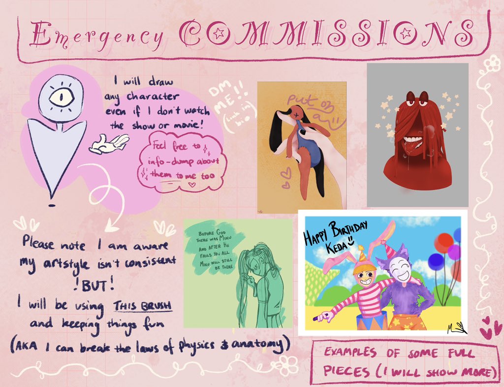 ineffable_tmg's tweet photo. Hello hello! The government has cut me off from the pay I need to make rent and buy groceries, so I’m putting my art skills to use to try help me out till my job start in 3 months

Rts much appreciated ❤️❤️❤️❤️ https://t.co/5cIXycBoJl