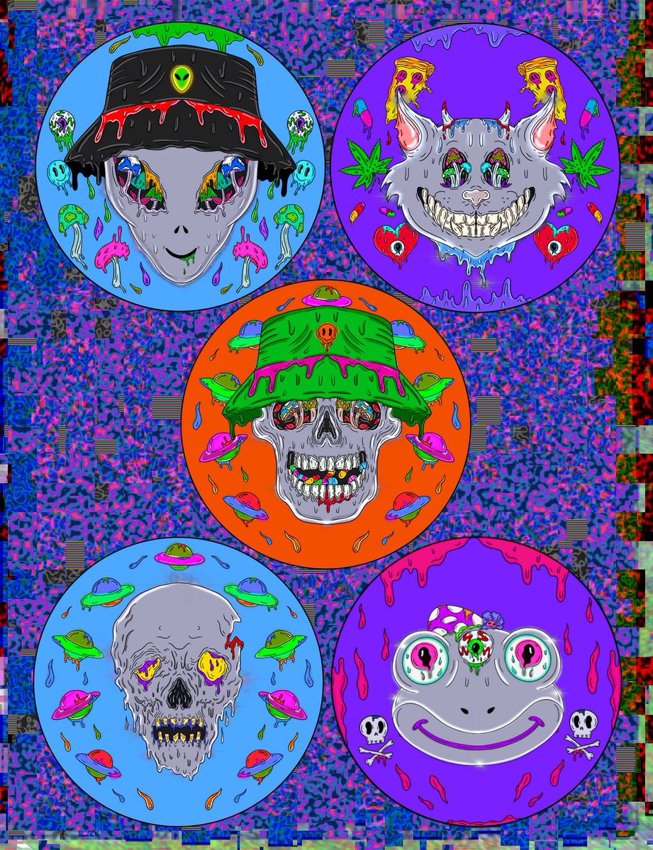 <a href="/barkmeta/">Bark</a> this silver face, bucket hat, shroom eyes <a href="/TABZ_NFT/">TABZ</a> which completed my set of silver tabz 💀🥂🤝💊🍄💪