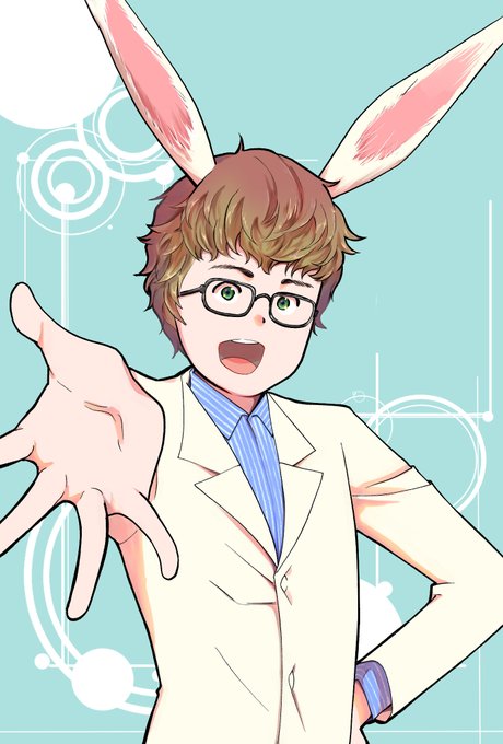 今年は卯年うさぎといえばあの先生…のファンアートです!誰先生かにゃ? 