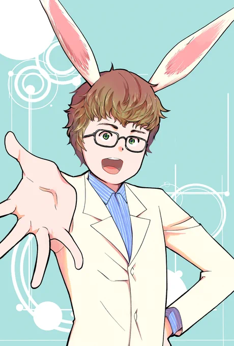 今年は卯年うさぎといえばあの先生…のファンアートです!誰先生かにゃ? 