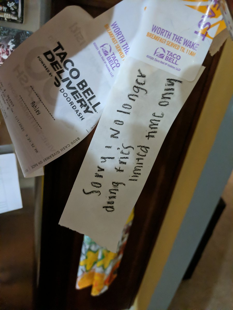 ashtalksabout's tweet photo. @tacobell - when are you taking nacho fries off of your mobile app since they aren't available anymore? Just ordered and my fries we replaced with chips and a stupid note attached to the bag. 

This is pretty annoying - just saying! 🙄 https://t.co/lVyrh5dcmz