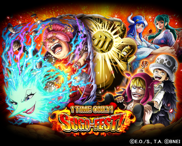 ONE PIECE Treasure Cruise on Twitter: "To ring in we're running a campaign where you could get up to 40 free Sugo-Fest Recruits! Try your luck once free each day