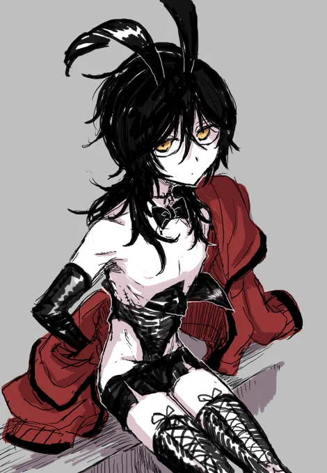 即興で描いたブラスピバニー 