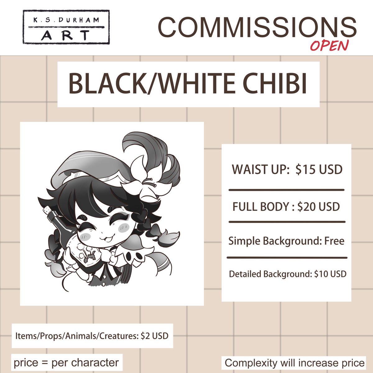 KSDurham_art's tweet photo. Commissions open!!! 💕💕 (thread) 
https://t.co/LI9iKn8ELR
#artcommissions #commissionsopen https://t.co/MGdRFARG2Y