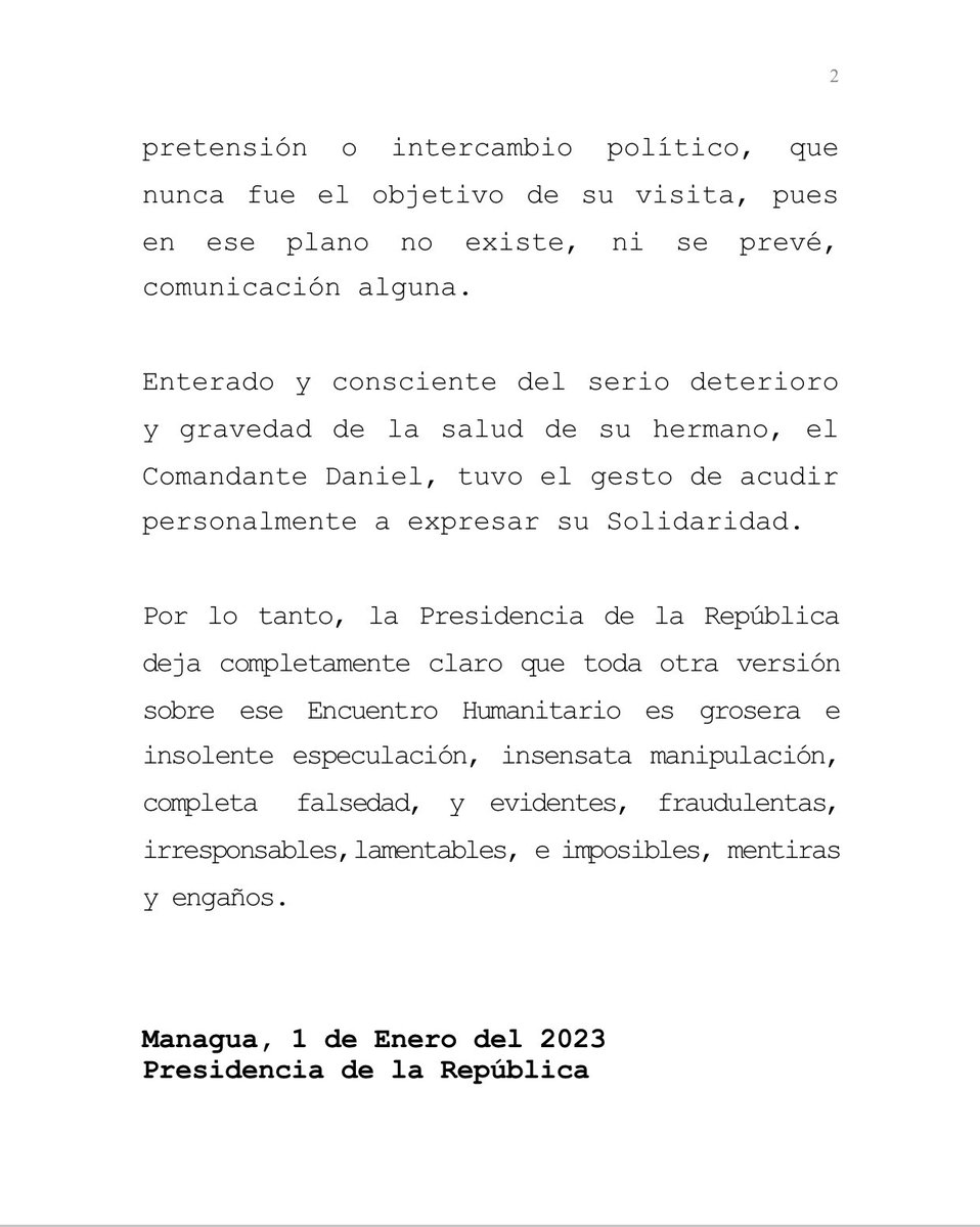 FloryCantoX's tweet photo. 🇳🇮 Nota de Prensa del Gobierno de #Nicaragua, referida al encuentro fraternal entre hermanos del Comandante Daniel Ortega y el General en retiro, Humberto Ortega. https://t.co/ugwbEgLHAX
