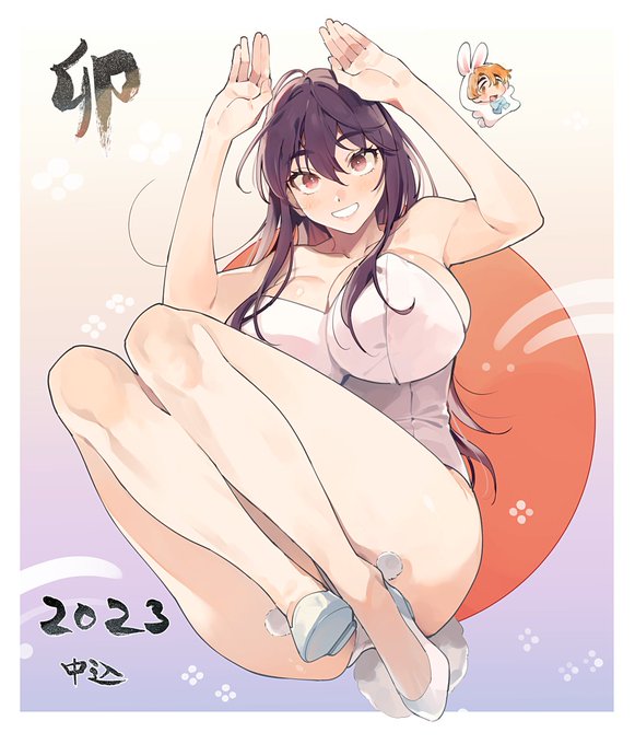 2023年の絵です!!🐰🎍🫶🐟 