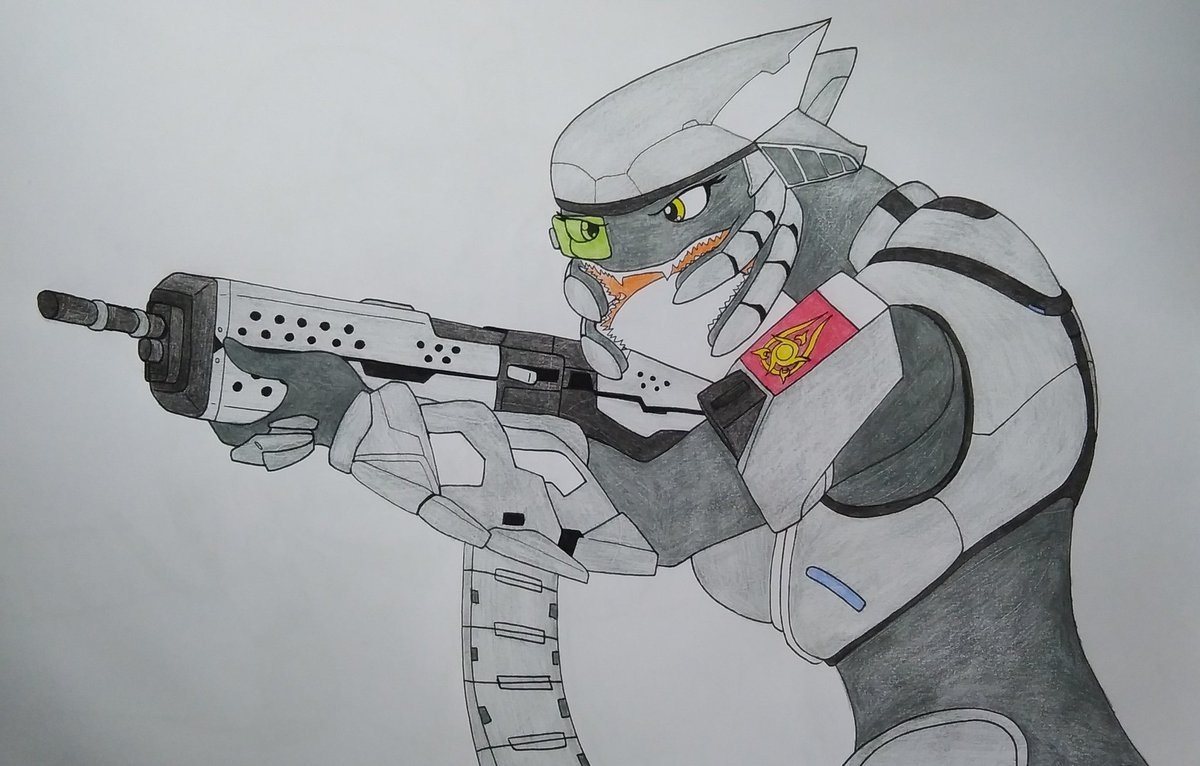 MoraSpartan's tweet photo. Otra comisión por @sangheili1216 de su OC sangheili, muchísimas gracias por el apoyo #sangheili #OC #Halo #commissionart https://t.co/BV8kxHgXim