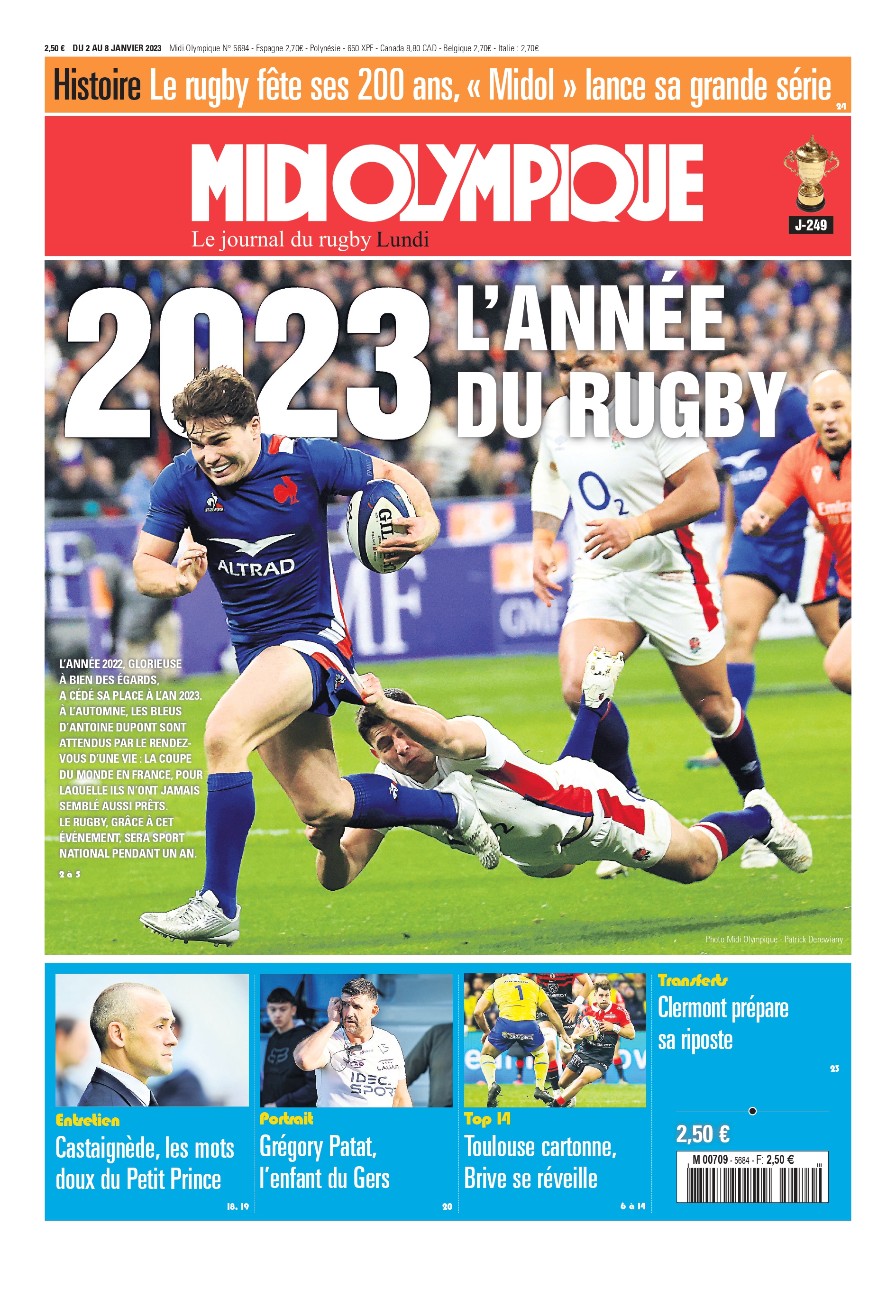 Midi Olympique on X: "2023 l'année du rugby en Une de Midi Olympique ! 🗞️  Votre journal > https://t.co/fwthVg357c https://t.co/IVpRQg0Xu4" / X