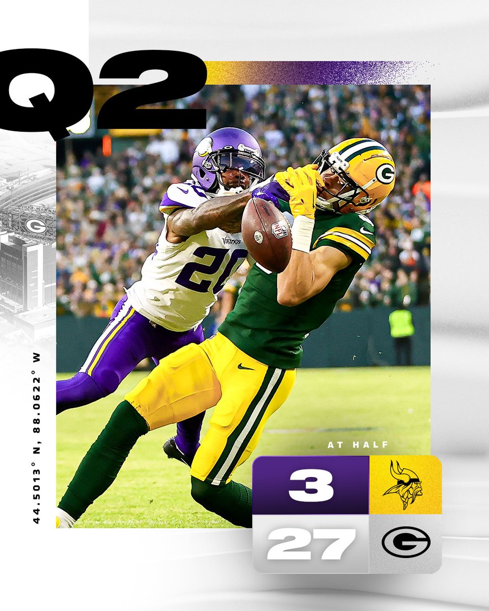 At the half in Green Bay