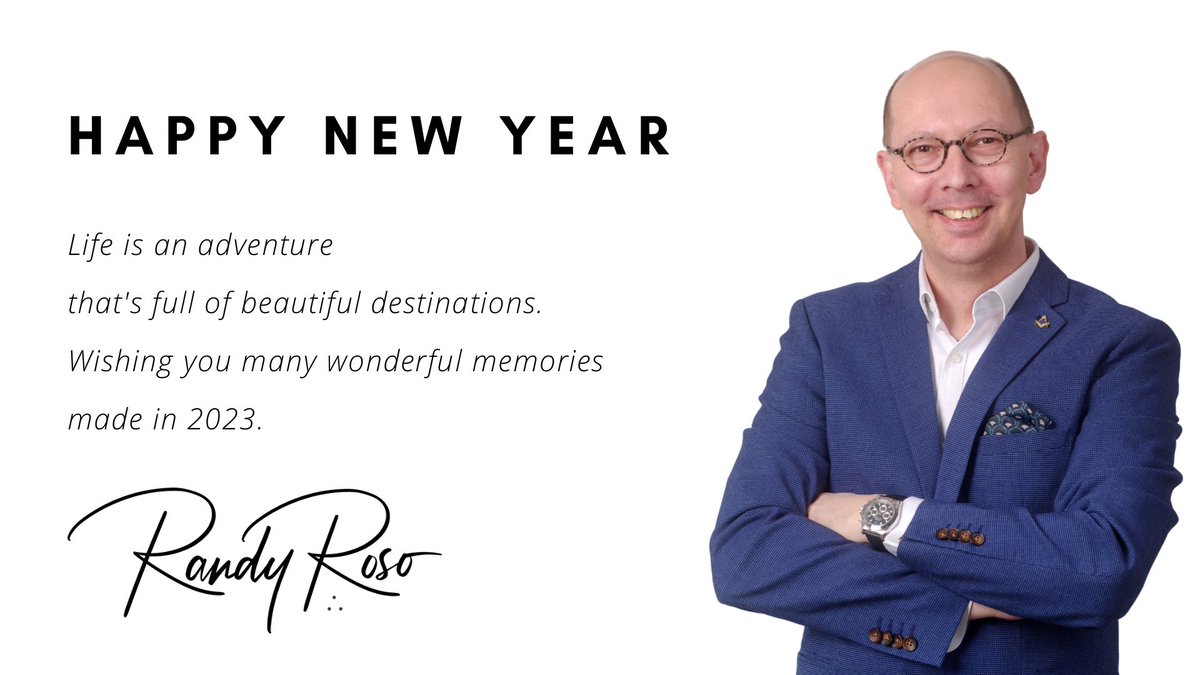 RandyRoso's tweet photo. HAPPY NEW YEAR
Life is an adventure that's full of beautiful destinations.
Wishing you many wonderful memories made in 2023.
.
.
.
.
.
#positivevibes #positivequotes #positivethinking #quotes #positivity #positivepsych #randyroso #happynewyear #2023 #newyear2023 #newyearquotes https://t.co/55zMiZDLcF