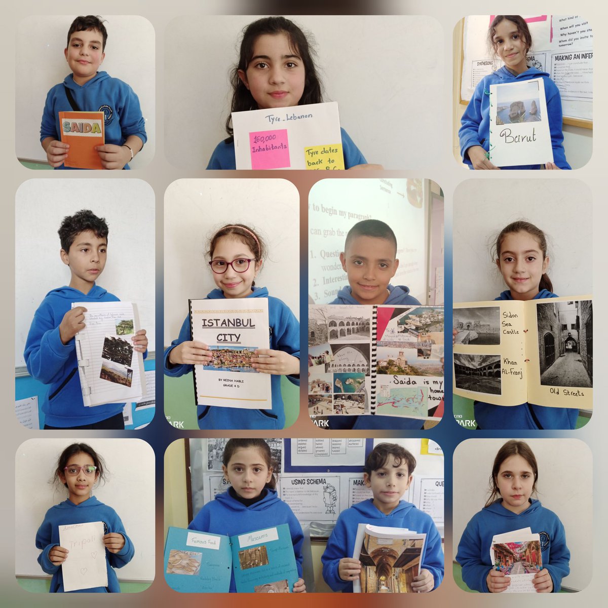 RimaJbara's tweet photo. Grade 4 (A,B,C,D) learners explored different cities all over the world by preseting their wonderful scrapbooks. Your fruitful effort is really appreciated! π€©
#performance_task
@mayawehbi8
@MakAishaSchool https://t.co/qROZnpRt7y