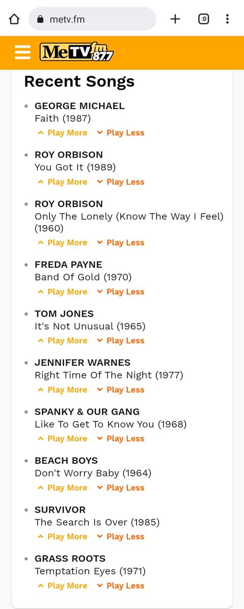 VenusInMomJeans's tweet photo. @MeTVFM On 87.7FM @MeTVFM https://t.co/fBT7nll9Ay #FirstsAndLasts Weekend, the #FirstAndLast Top 40 hit of #RoyOrbison🕊️ My "new fave" song of his from 1960 that my hips start doing a little hula-swaying dance to whenever I hear it and a good song of his that I remember from '89 radio📻 https://t.co/lKfEt99LJV