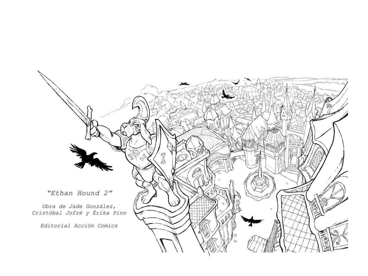 Ethan Hound 2 ya está en proceso, y así desglosamos un poco cómo es el proceso del color.
<a href="/jade_gl/">Jade GL</a> y <a href="/frankothelion/">Franko</a> son los dibujantes y guionistas, yo, <a href="/ekacolorinche/">ékara</a> soy la colorista, y publicamos en <a href="/AccionComics/">Acción Comics</a> ✨