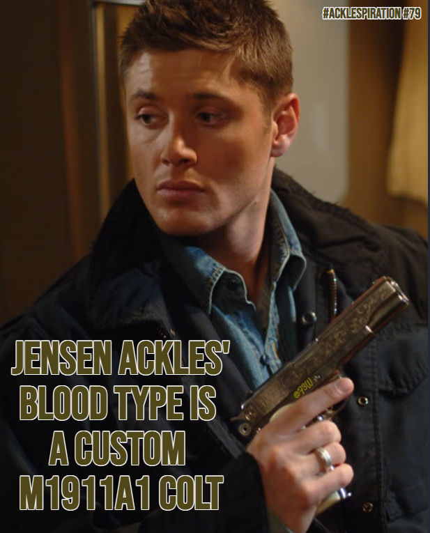 Franki3W's tweet photo. #AckleSpiration #79
#JensenAckles' blood type is a custom M1911A1 Colt.

#SoldierBoy #TheBoys #SPNFamily #Supernatural @JensenAckles #BigSky #BloodType #CustomColt #Colt #IvoryGrip #EngravedSlide #MotherofPearl #AckleSome #WeLoveYouJensenAckles #JensenAcklesAppreciation #M1911A1 https://t.co/IlQ5E6wAJ0