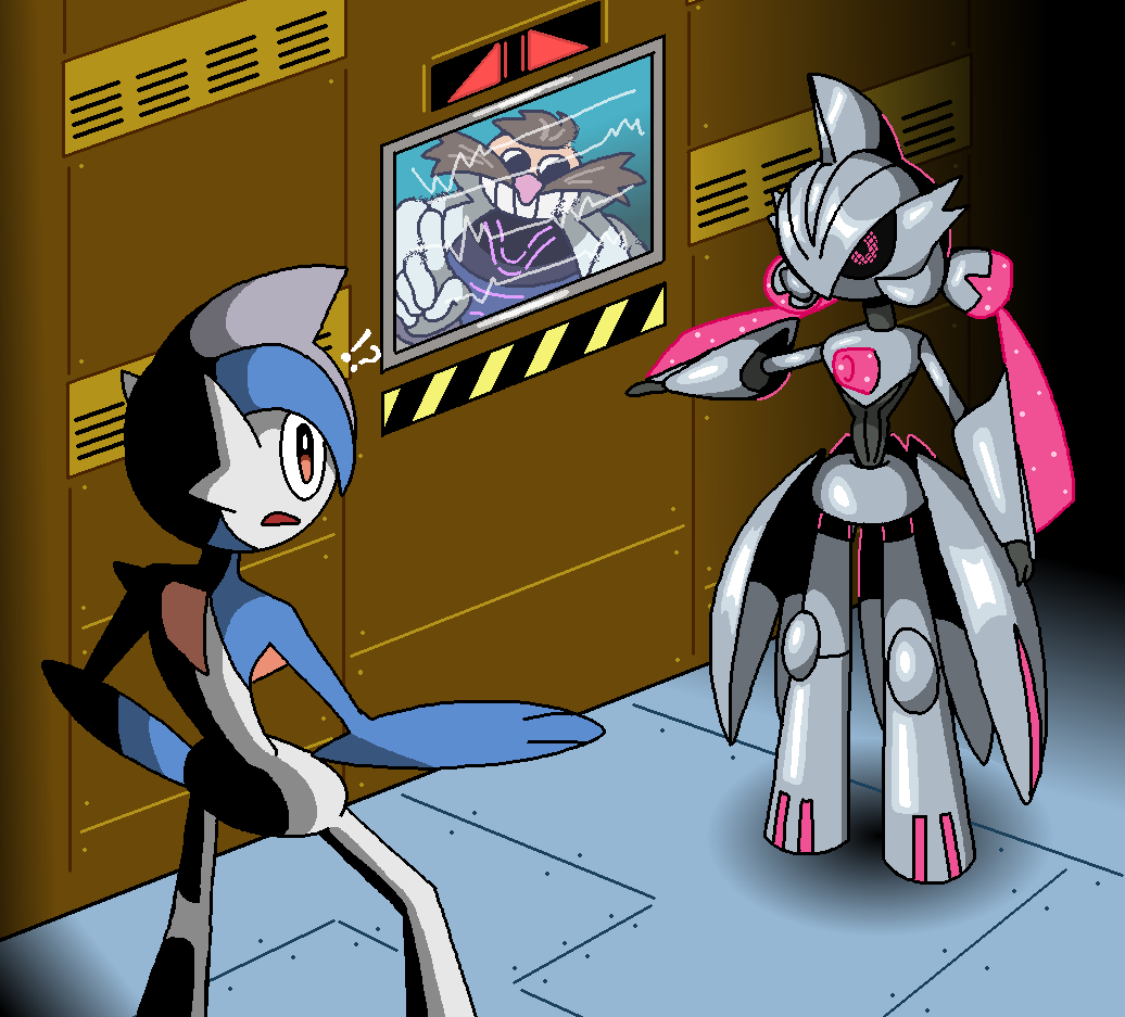 Iron Valiant x Metal sonic, Crossover