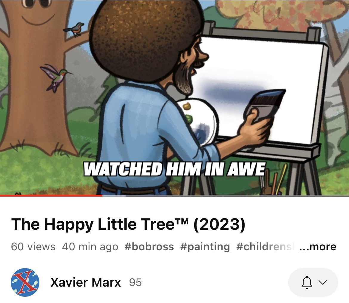 I got to work with Bob Ross Inc to make this awesome book! It’s free on YouTube Channel XavierMarx. Check it out! ♥️