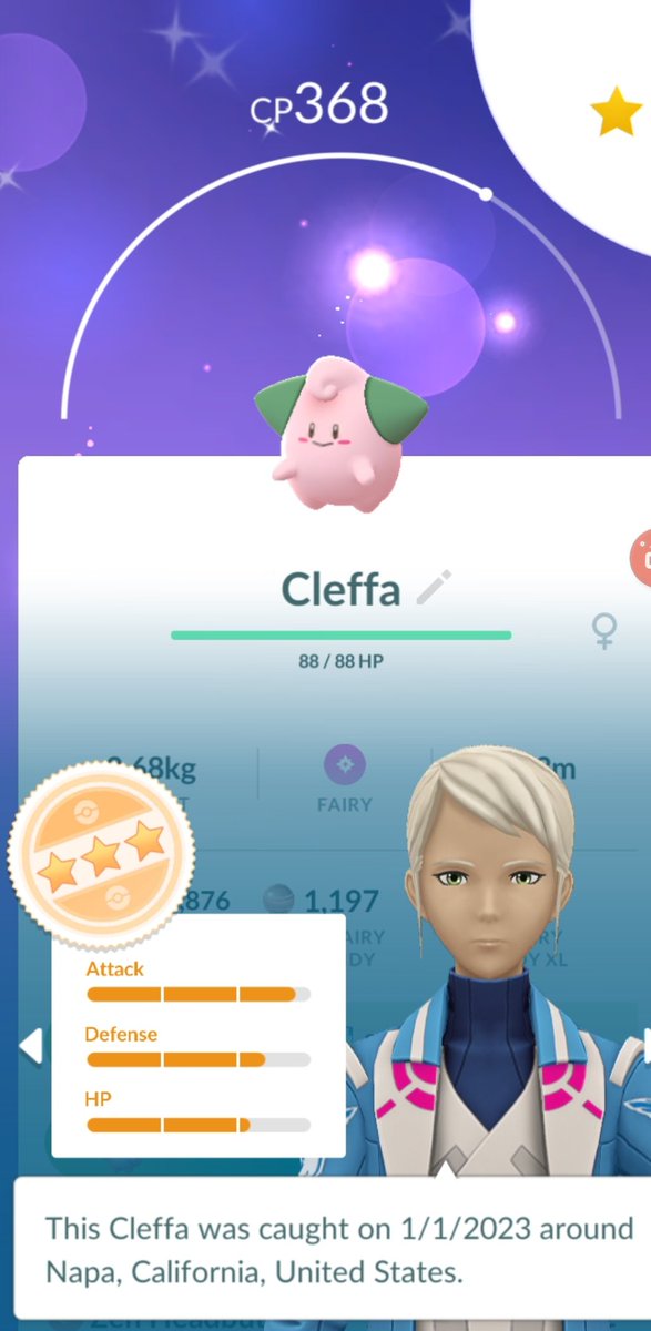 vaniemermaid's tweet photo. 1st shiny of the year from 7km egg! 🤣
#pokemongo #Pogo #shinypokemongo #shinycleffa https://t.co/Ui7CkD1c9l
