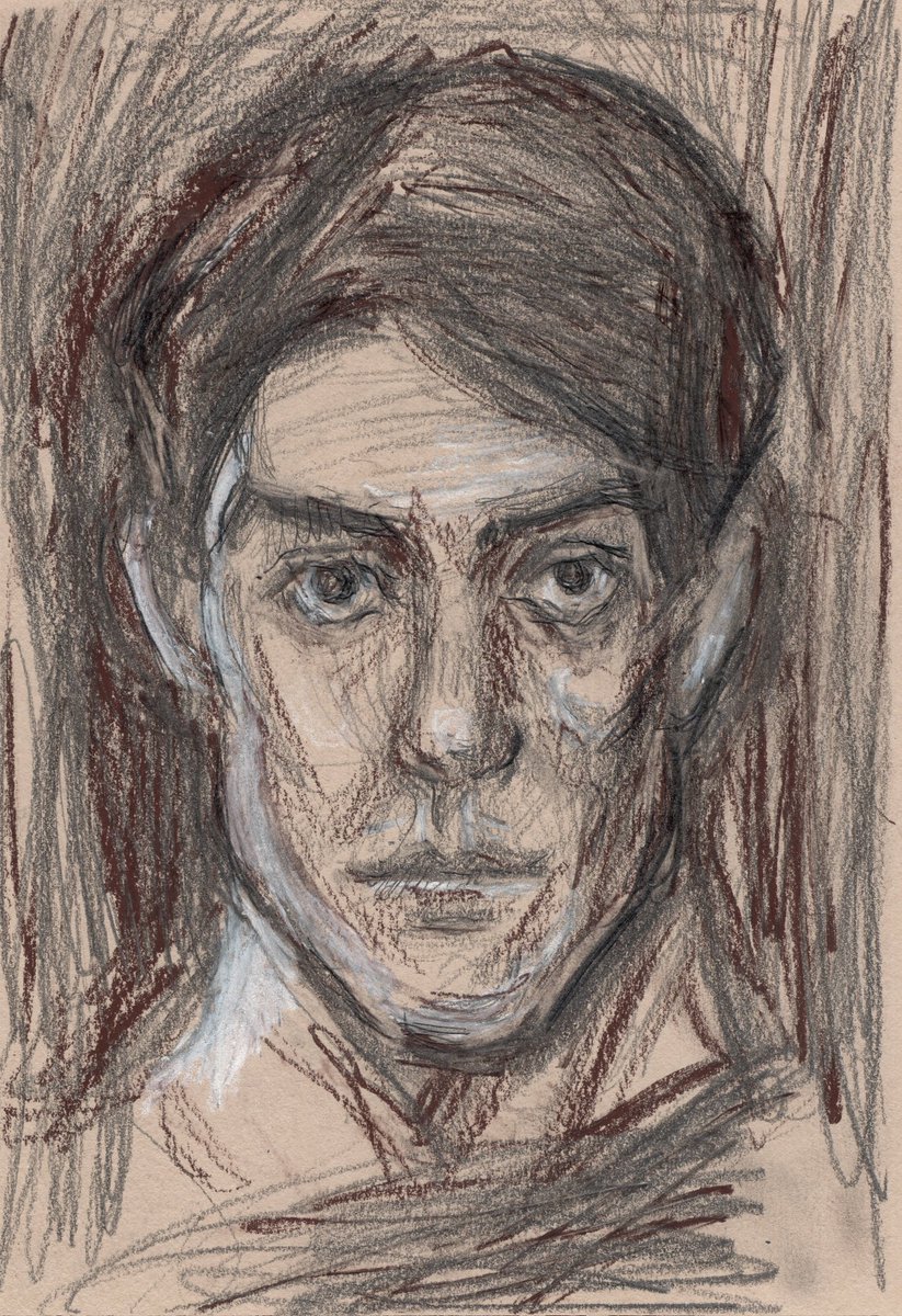 1-1-23 I'm nofan of Picasso but I made this copy of his self portrait at 18 and it let me know that I have a lot to learn