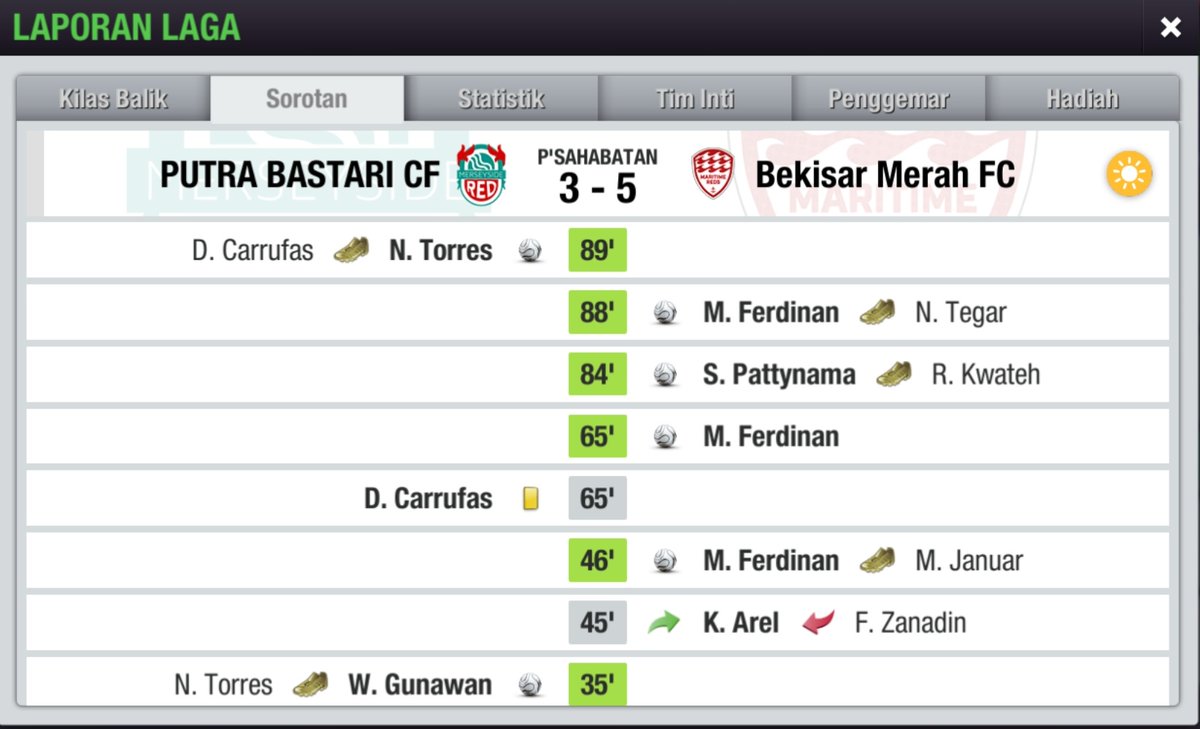 BekisarmerahTBN's tweet photo. @LigaTopEleven @cplaceofficial @LTEILeagueCup @PutraBastariFC Play-off goes to FITEA Champions League
Aggregate :
@BekisarMerahtfc : 7
@PutraBastariFC : 5 https://t.co/KjfXpHrotW