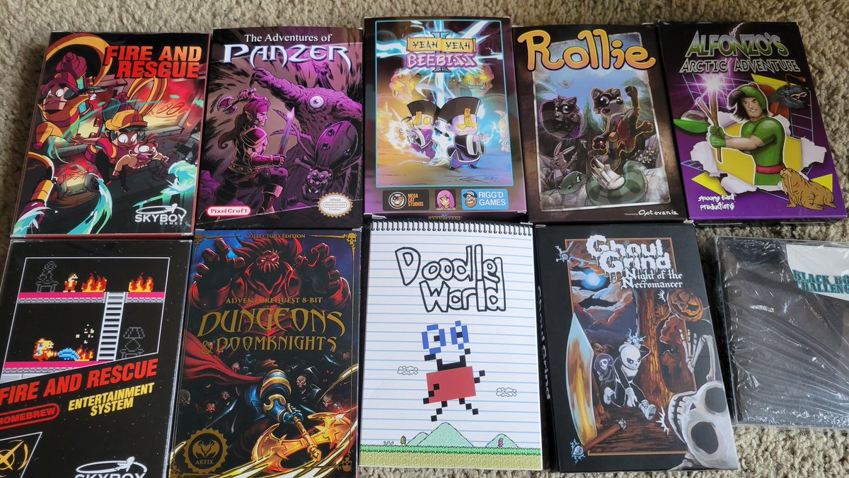 Obscur_Game_Con's tweet photo. Speaking of #NES, here are all of my new NES games that I've had the privilege of obtaining one way or another.
Thank you to all of the #NESdevs out there for these awesome titles! https://t.co/GOAOIcncRg