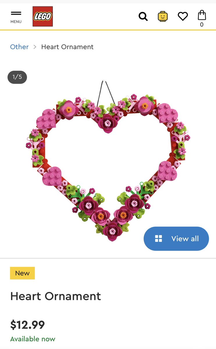 Just bought this cute Valentine day set on the Lego website ahhh