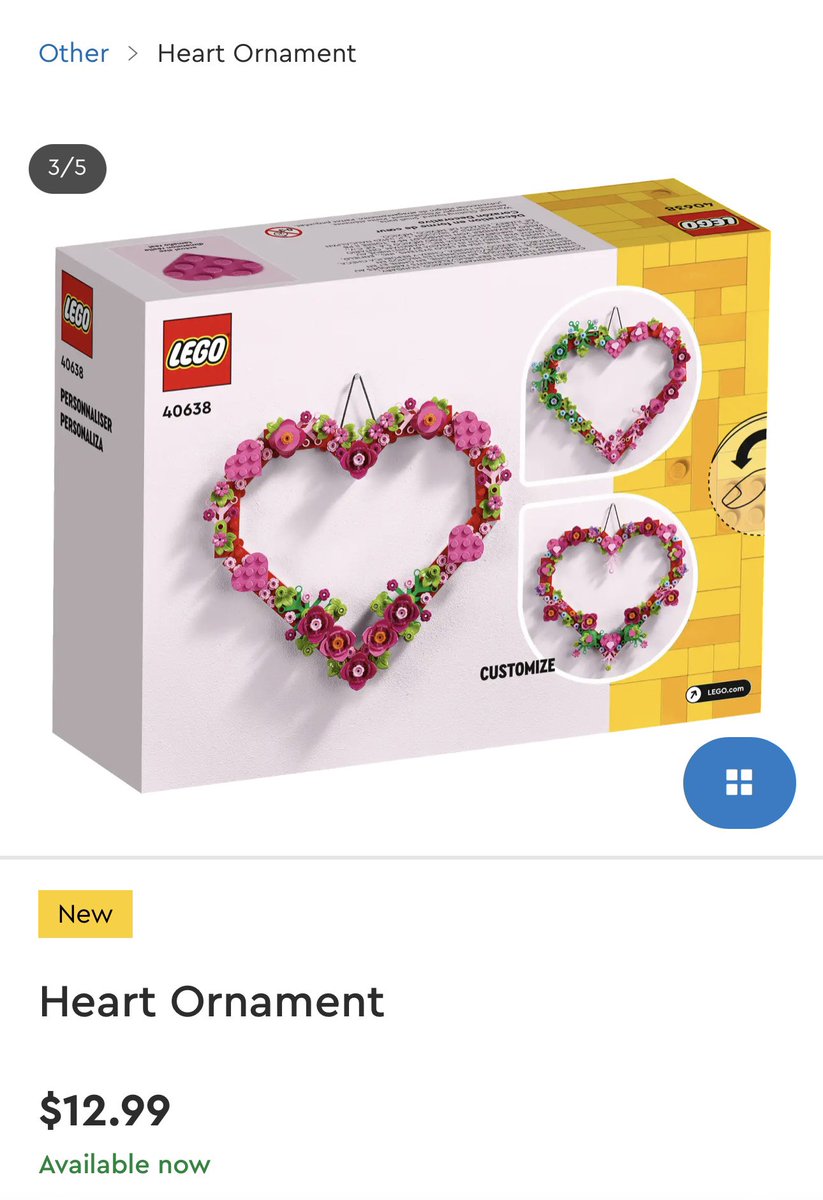 crossingmomo's tweet photo. Just bought this cute Valentine day set on the Lego website ahhh 😭🥹💕 https://t.co/rrhaR3vWCS