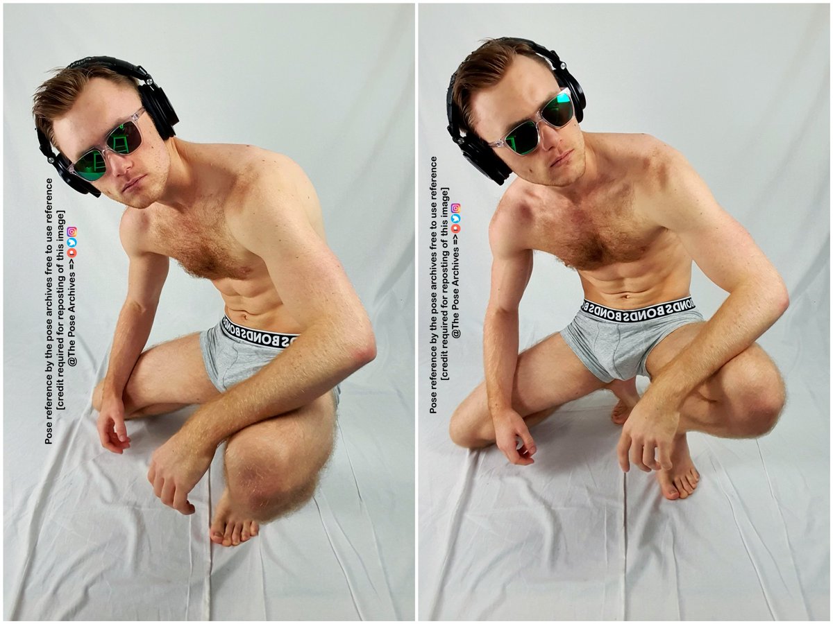 theposearchives's tweet image. New poses!✏️ Glasses, some more unused stock