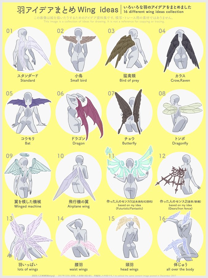 キャラにつける羽はバリエーション豊富 羽アイデアまとめ 画像が役立つかも おたくま経済新聞